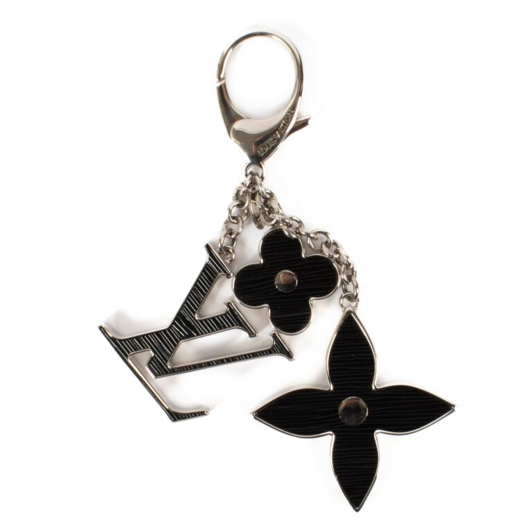 Louis Vuitton Black Fleur de Epi Keychain ○ Labellov ○ Buy and
