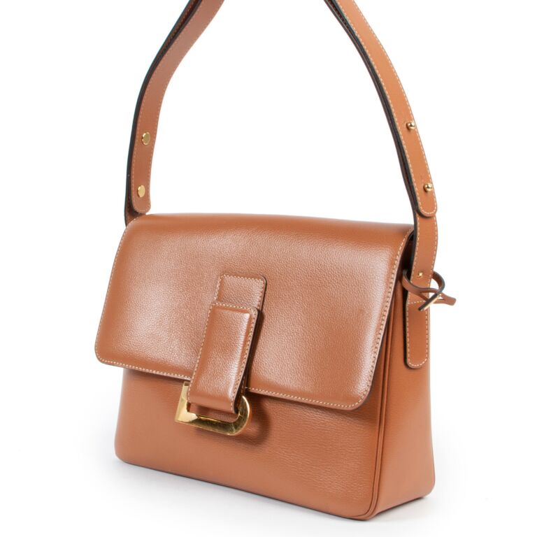 Delvaux Cognac Poirier Shoulder Bag ○ Labellov ○ Buy and
