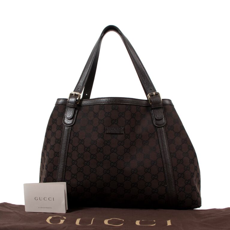 Gucci Black GG Canvas Tote Bag ○ Labellov ○ Buy and Sell Authentic Luxury