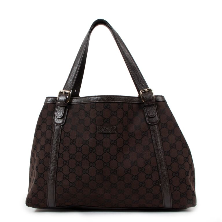 Gucci Black GG Canvas Tote Bag Labellov Buy and Sell