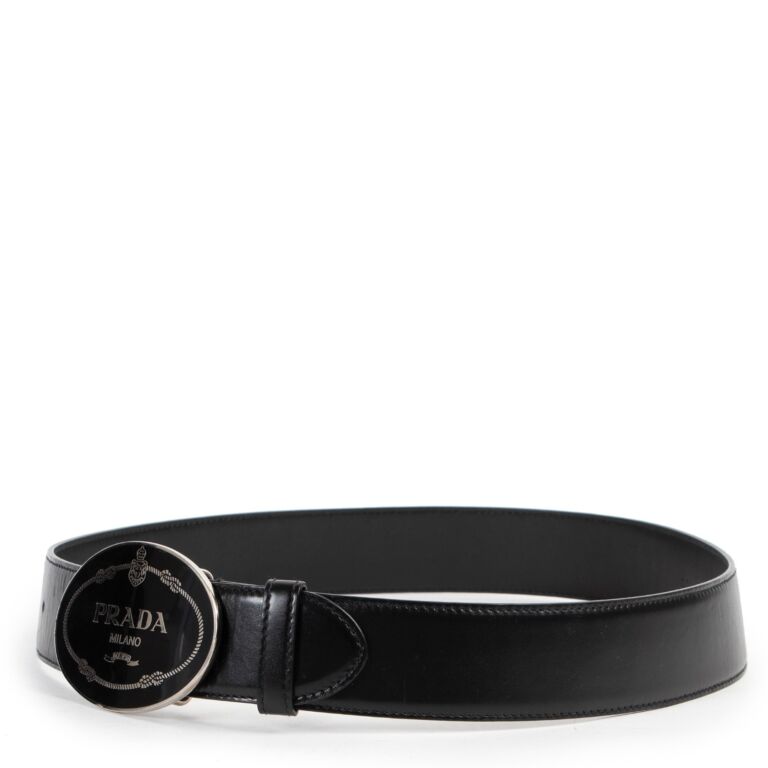 流行り の ブランド - 2024年おすすめのアイテム満載 Prada Black Leather Belt - Size 80 ○ Labellov ○ Buy and 小物