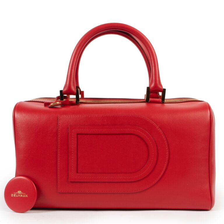 Delvaux Red Le Pin Shoulder Bag at 1stDibs