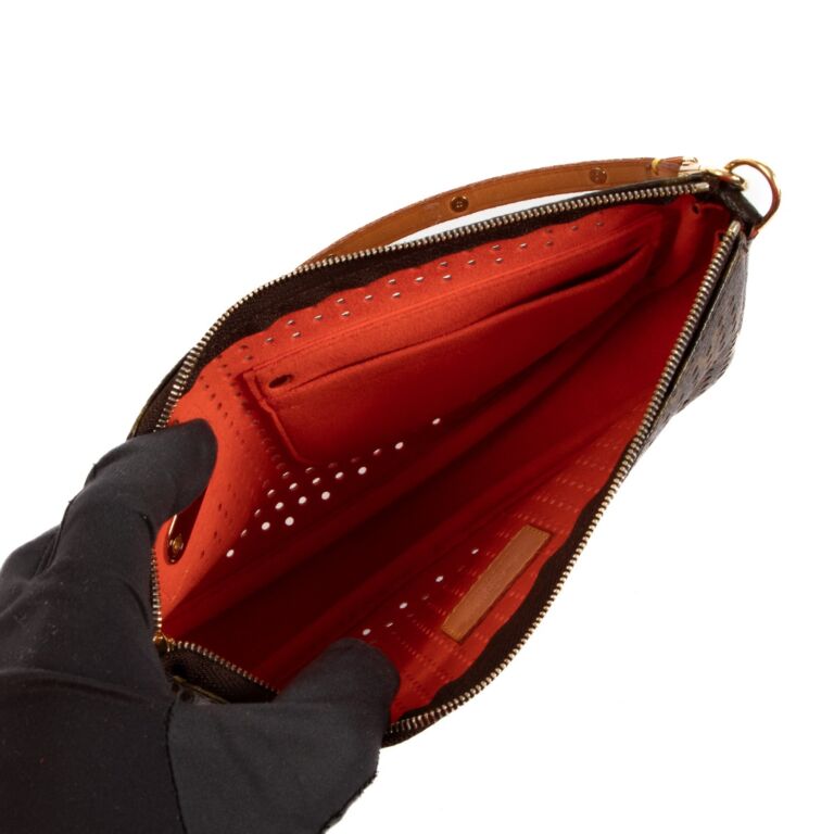 Louis Vuitton Monogram Perforated Pochette Plat - Brown Clutches, Handbags  - LOU757713