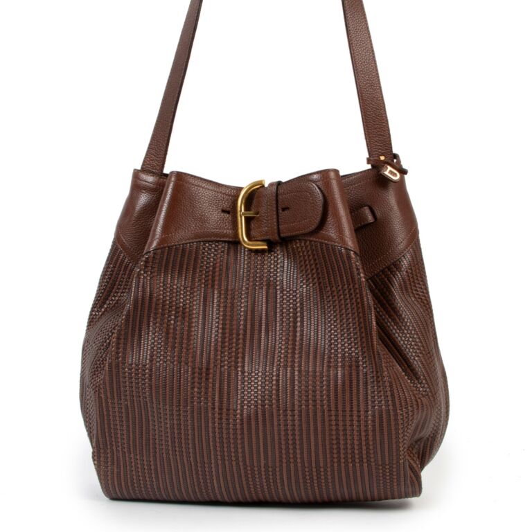 Delvaux Brown TDC Souverain Shoulder Bag Labellov Buy and Sell ...