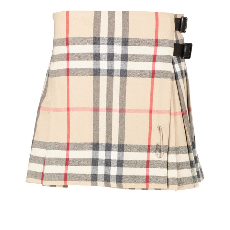 Burberry online kilt skirt
