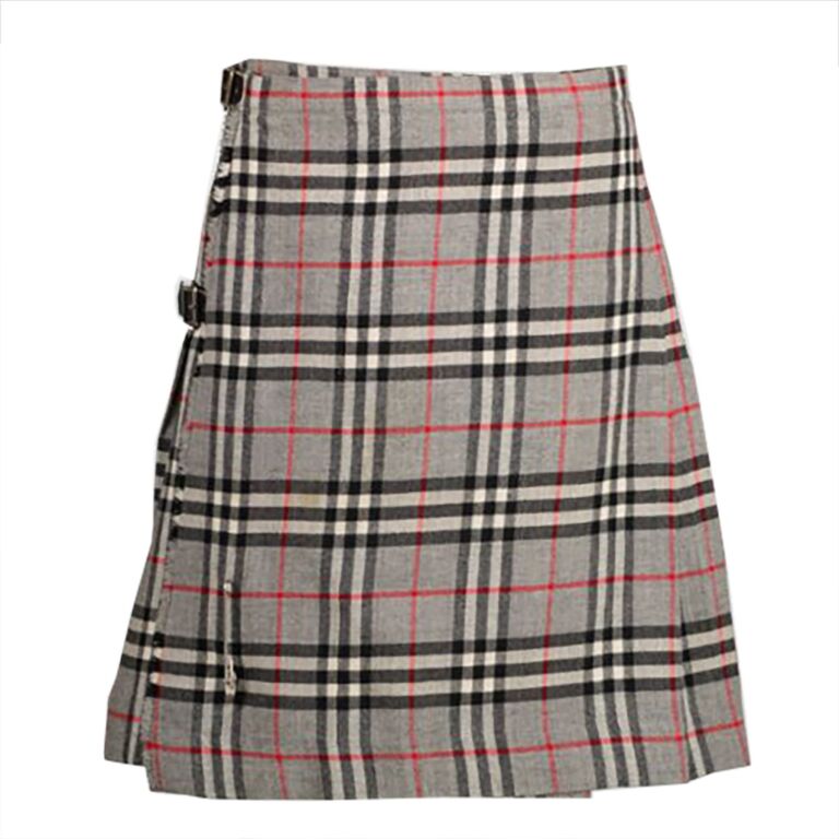 Burberry Pleated Checked Wool Kilt Skirt Size 38 Labellov