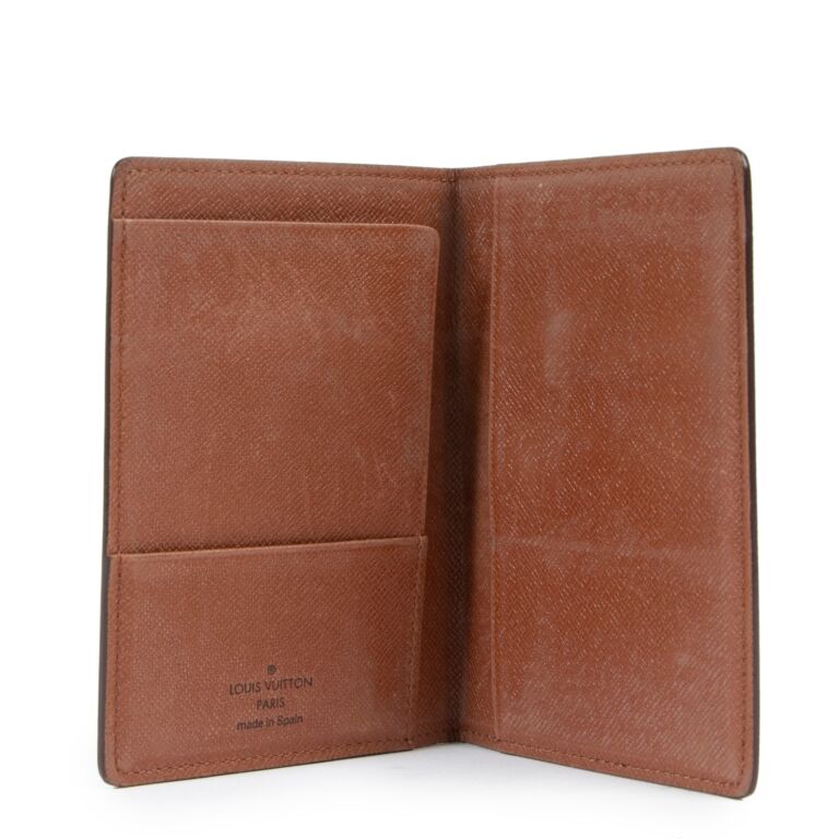 LOUIS VUITTON Monogram Canvas Passport Cover Card Case Brown-US