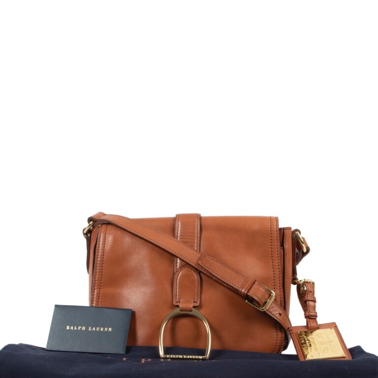Ralph Lauren Cognac Lambskin Leather Crossbody Labellov Buy
