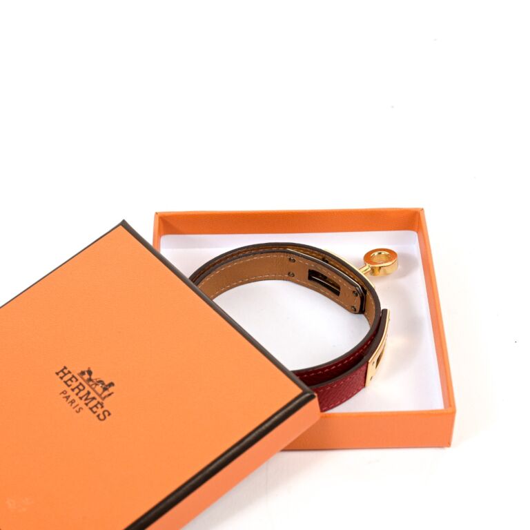 Hermès Red Kelly Double Tour Bracelet ○ Labellov ○ Buy and
