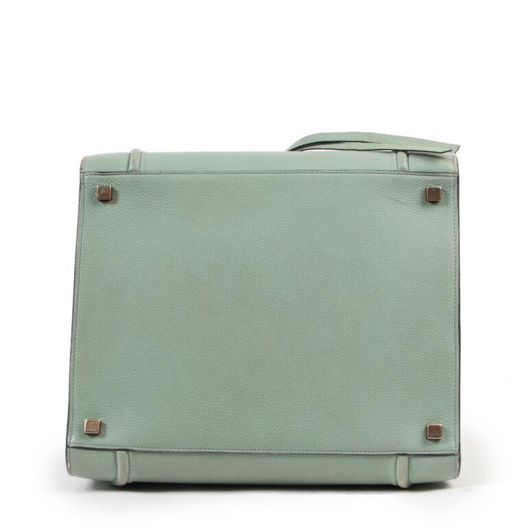 Mini luggage handbag in drummed 2025 calfskin