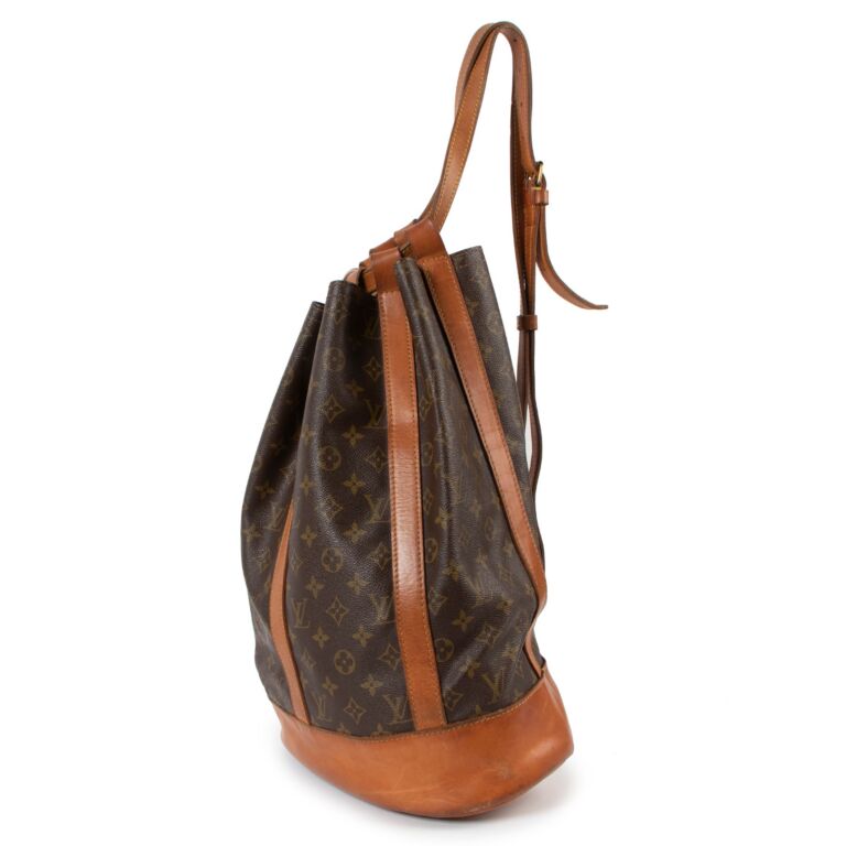 Louis+Vuitton+Bucket+Bag+GM+Brown+Canvas for sale online