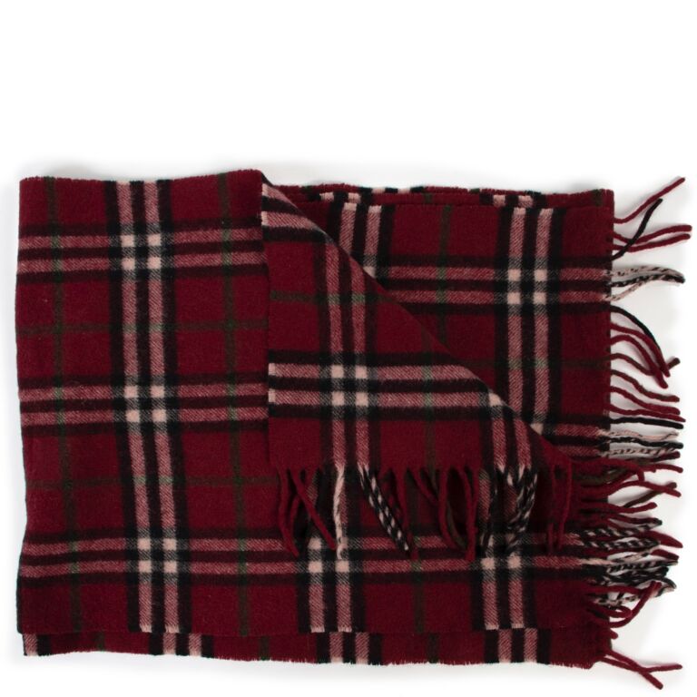 Burberry discount burgundy scarf