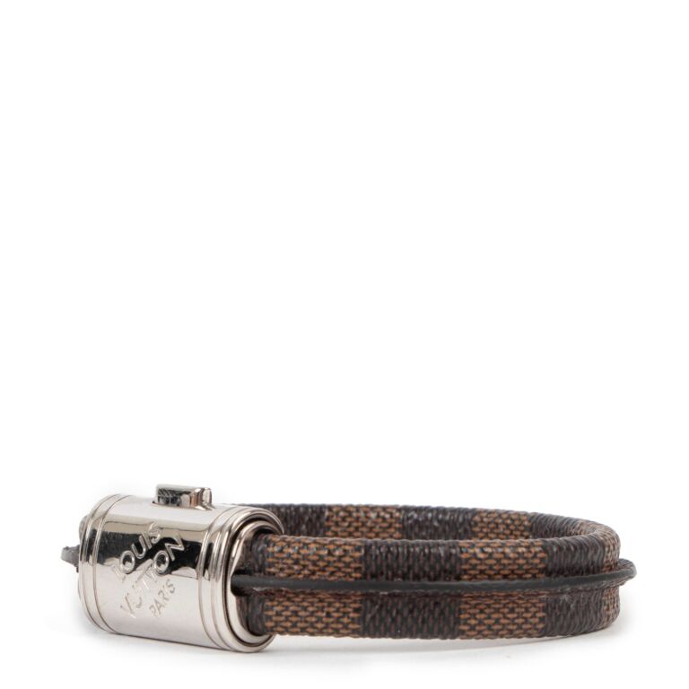 Louis Vuitton Damier Ebene Canvas Clip It Bracelet Labellov Buy and Sell Authentic Luxury