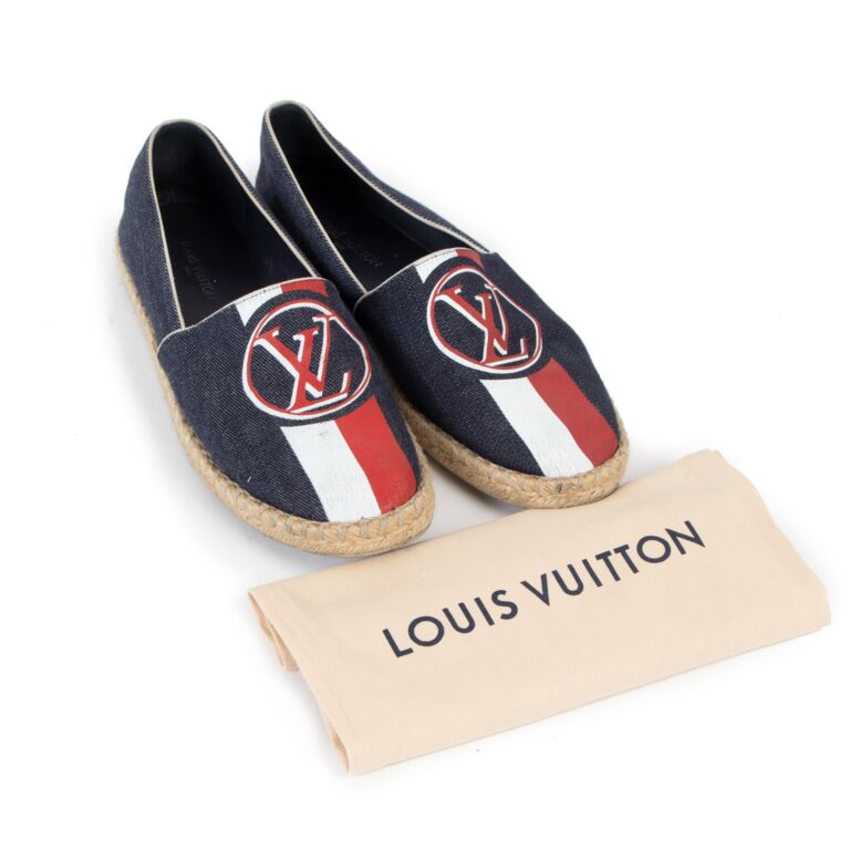 Espadrilles Louis Vuitton White size 38 EU in Denim - Jeans - 34483438