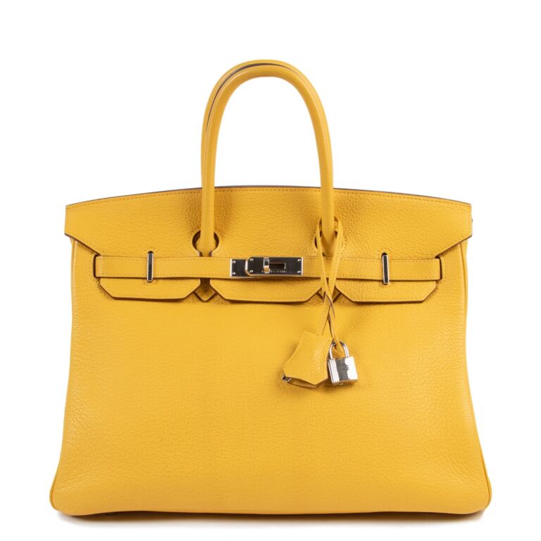 Herm s Birkin 35 Jaune Soleil Clemence Taurillon Leather PHW