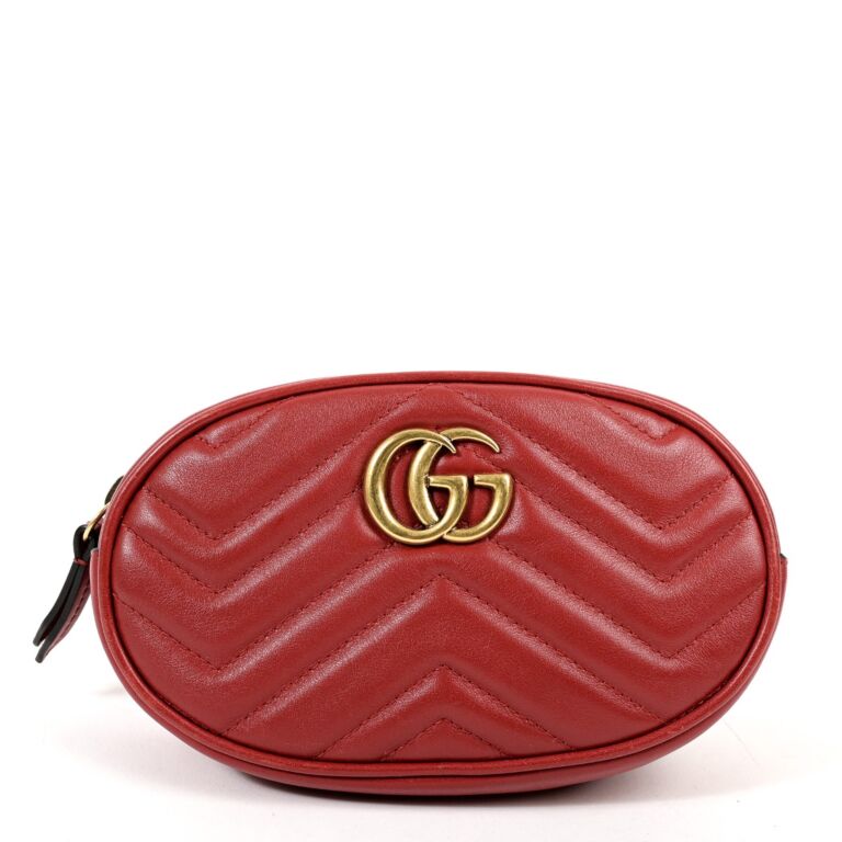 Gucci GG Marmont Red Matelass Belt Bag Labellov Buy and
