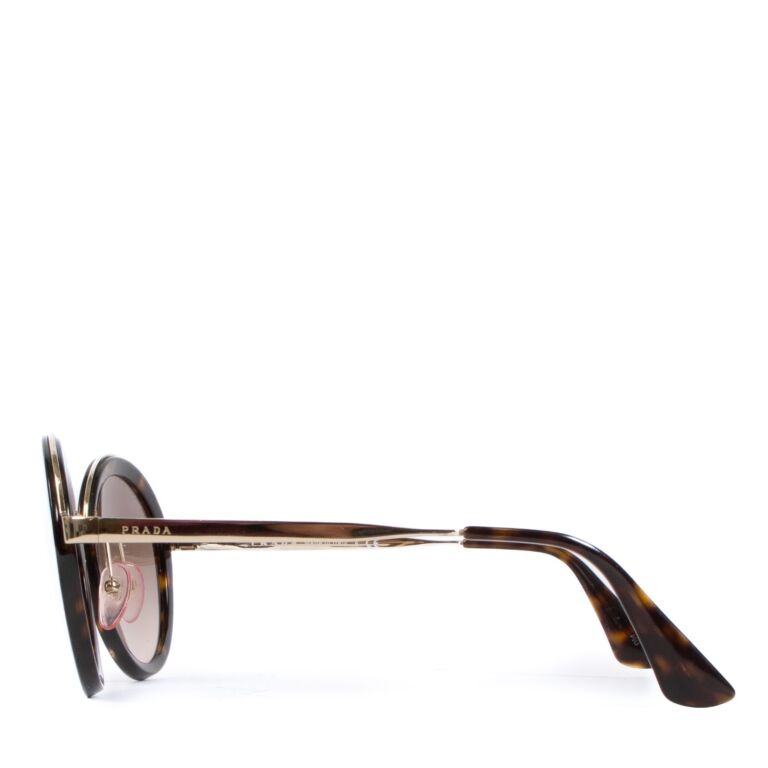 Prada round tortoise sunglasses cheap