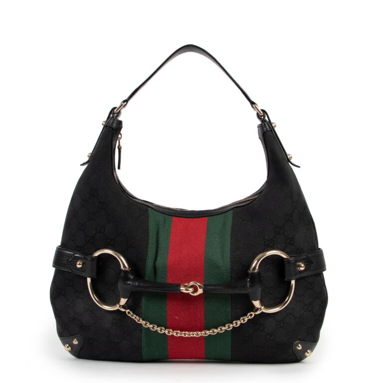 Black gucci monogram handbag cheap