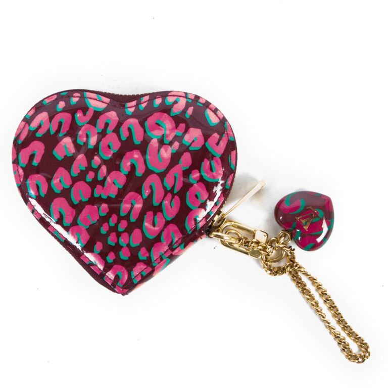 Louis Vuitton Limited Rouge Fauviste Vernis Leopard Heart Coin Purse ○  Labellov ○ Buy and Sell Authentic Luxury