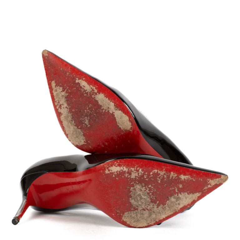 Christian Louboutin Black Patent Decollete 85 Pumps size 36 Labellov Buy and Sell Authentic Luxury