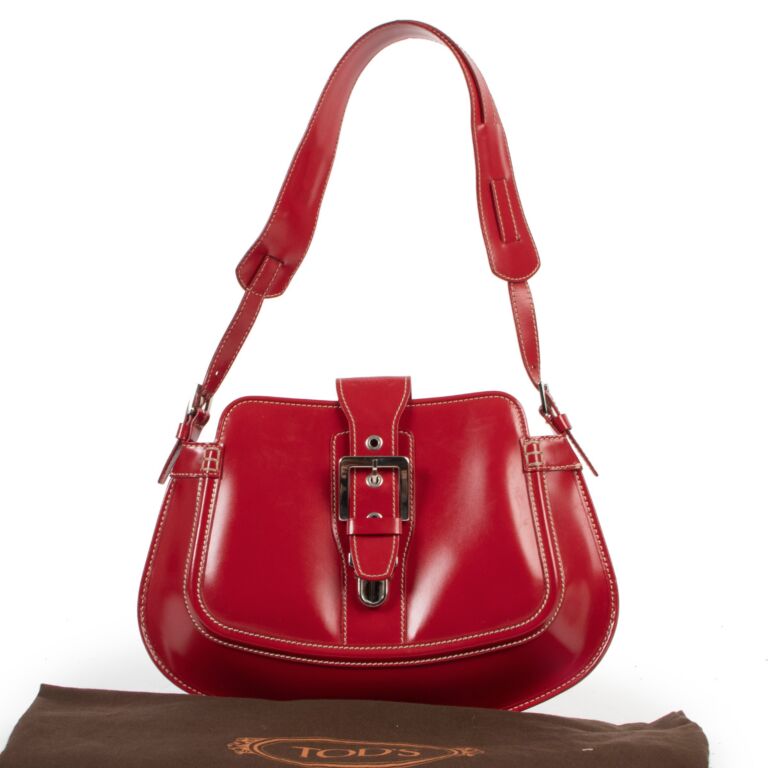 Red cheap patent bag