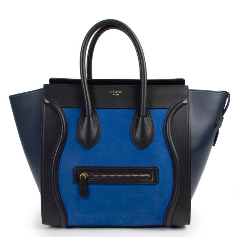 C line Black and Blue Luggage Tote Top Handle Labellov Buy