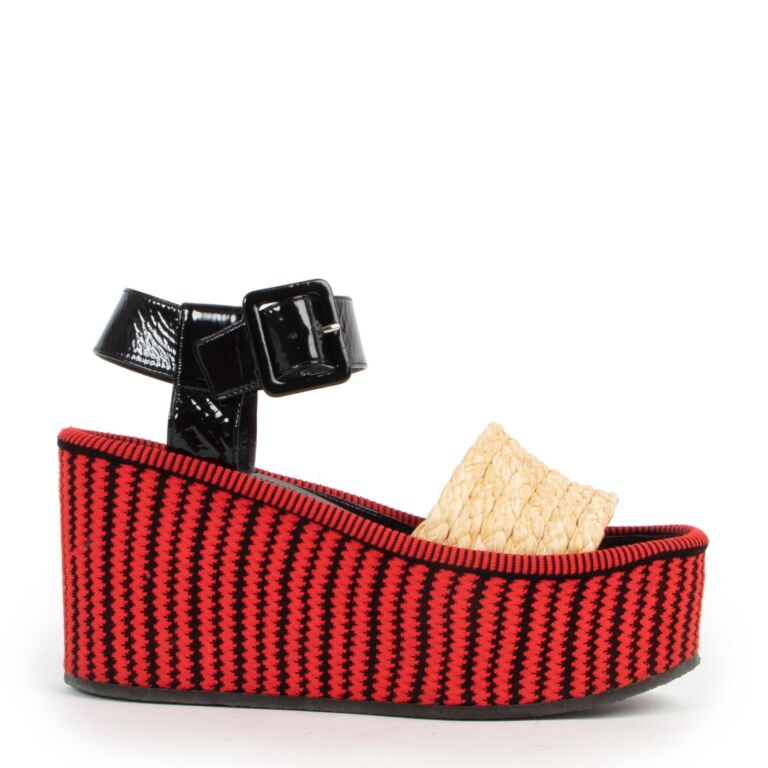 Celine red sandals online