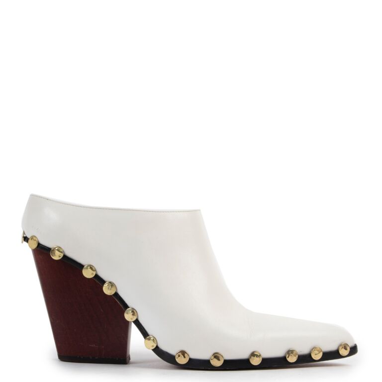 Celine white mules on sale
