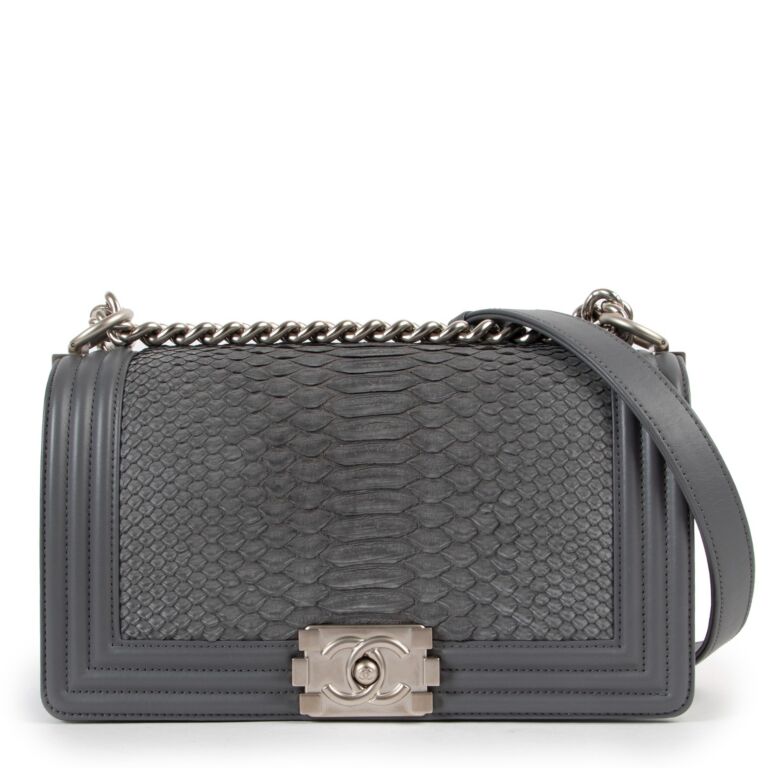 Chanel python boy cheap bag price