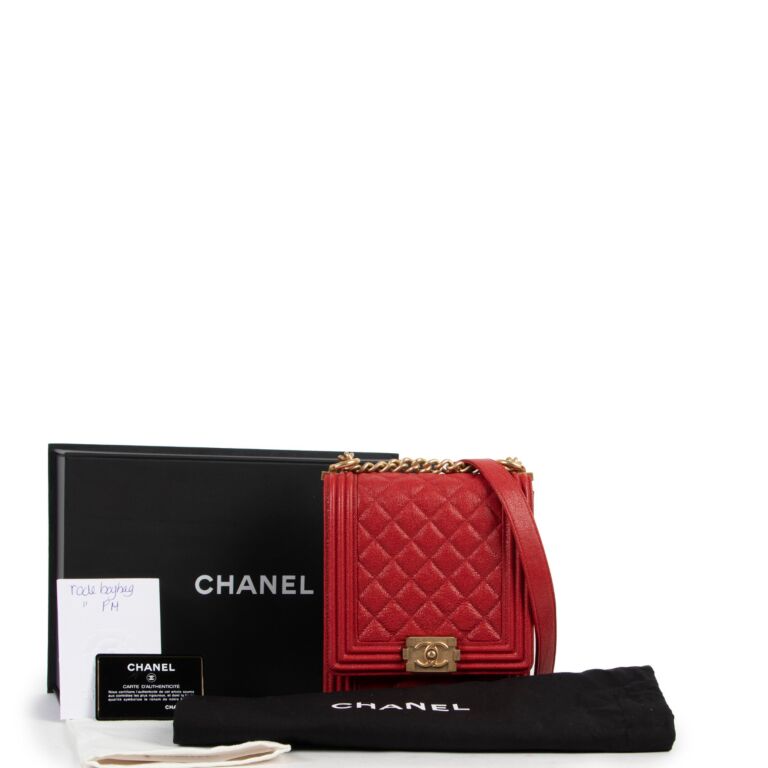 Chanel Red North South Boy Flap Bag ○ Labellov ○ Buy and Sell