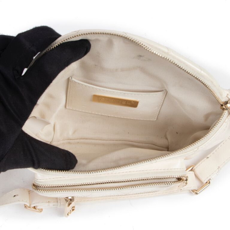 Chanel white waist on sale bag