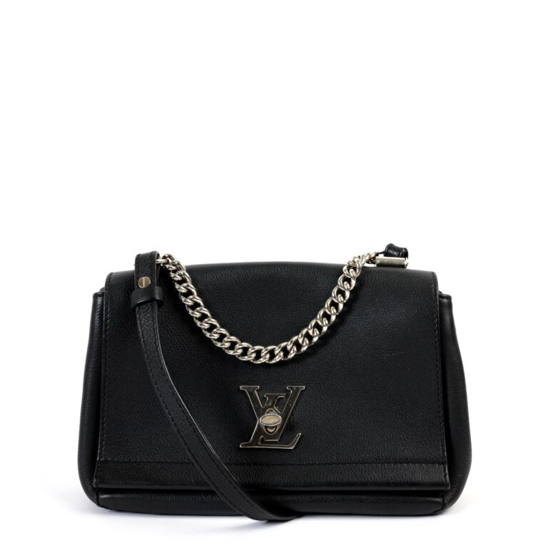 Louis Vuitton Lockme Chain Crossbody Black Leather for sale online