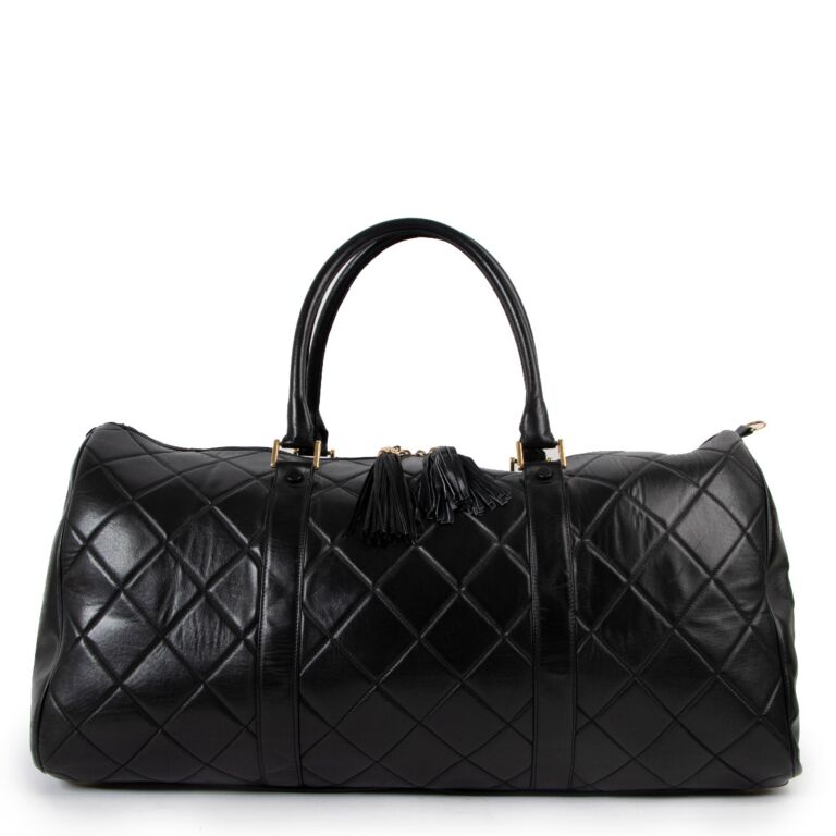 Chanel black top quilted handbag