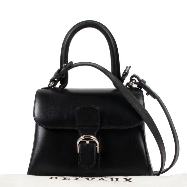 Delvaux Brillant Mini Black Box Calf Shoulder Bag