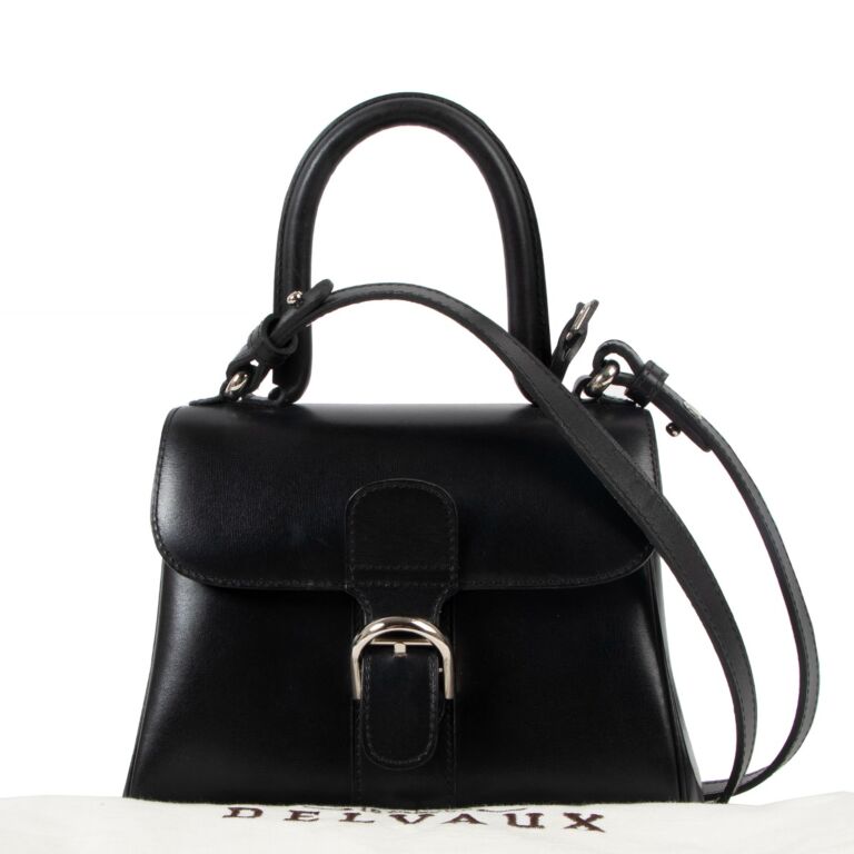 Delvaux Tempête Leather Mini Handbag in Black