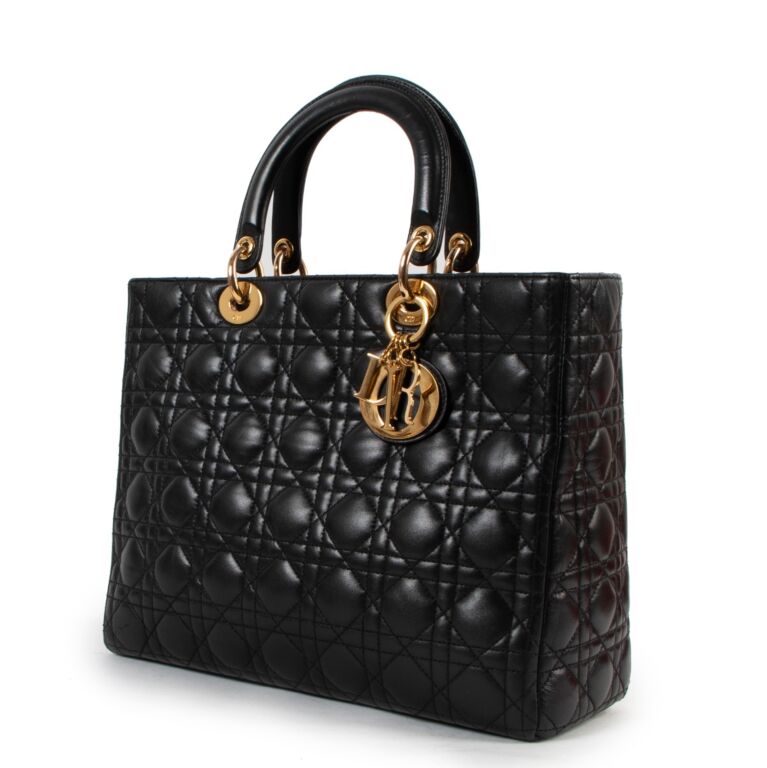 【ヴィンテージ】Rank:S☆Dior Black Caro Large Cannage バック BUYMA VINTAGE 中古 【ヴィンテージ】Rank:S☆Dior Black Caro