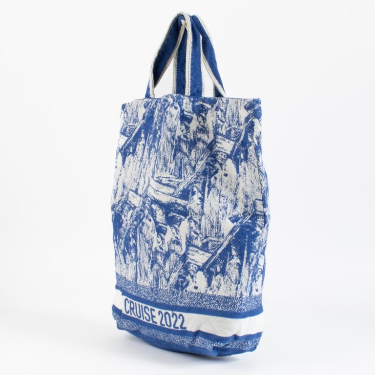 Christian Dior Cruise 2022 Blue Tote Bag ○ Labellov ○ Buy and