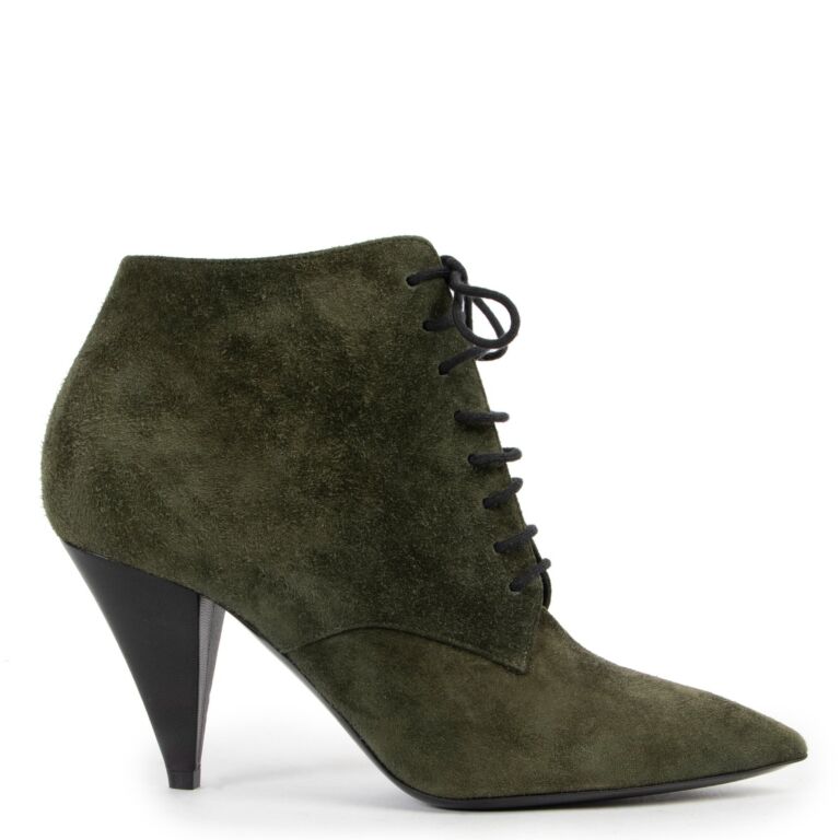 Saint laurent green boots outlet