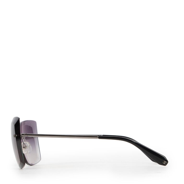 Chanel Black Rimless Sunglasses ○ Labellov ○ Buy and Sell Authentic Luxury