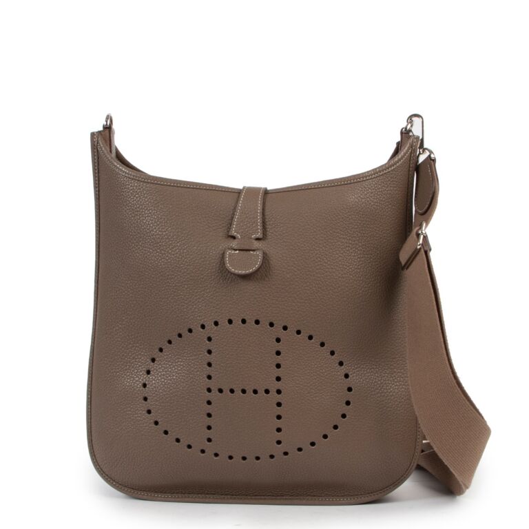 Hermès Taupe Crossbody Labellov Buy and Sell Authentic Luxury
