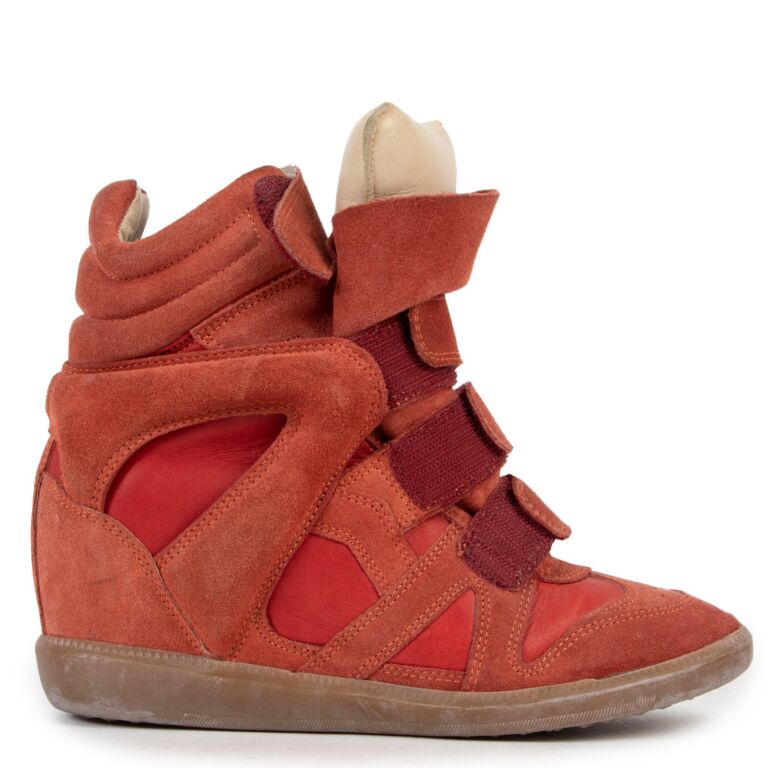 Isabel Marant Orange Beckett Sneakers - size ○ Labellov Buy and Sell Authentic Luxury