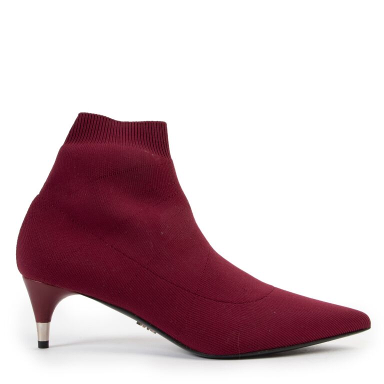 Burgundy kitten heel boots outlet