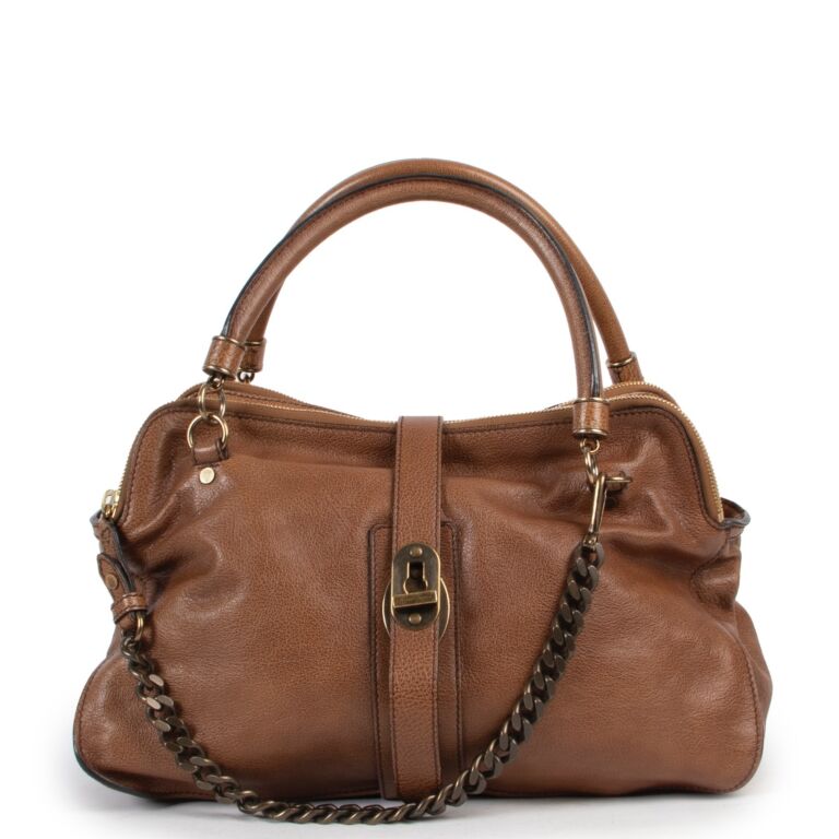 Burberry brown store leather bag