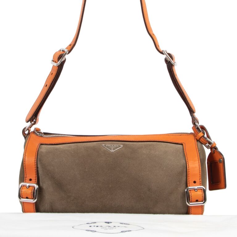 Prada orange deals shoulder bag