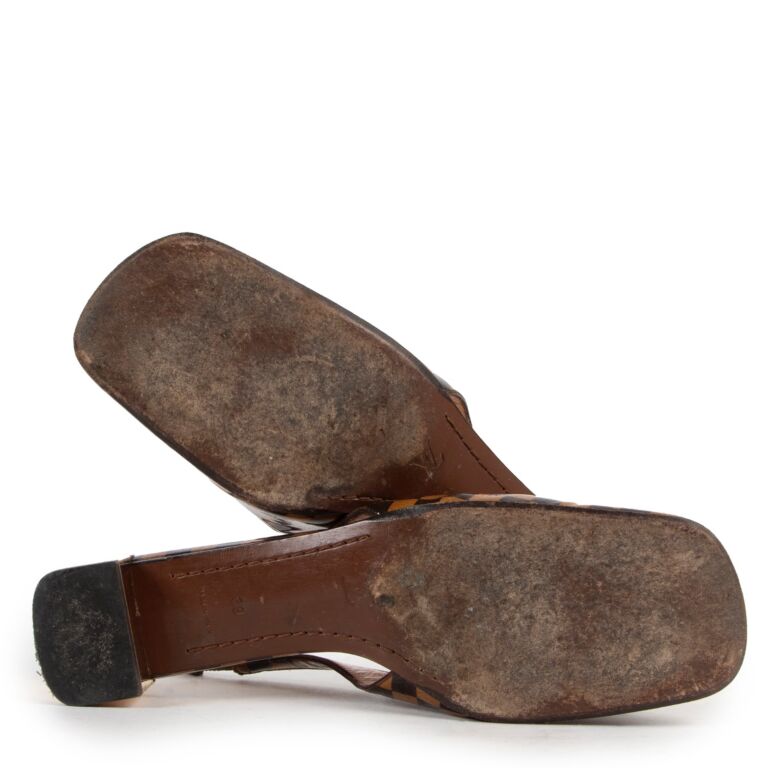 Authentic** Louis Vuitton Denim Sandals Heels-39 for Sale in