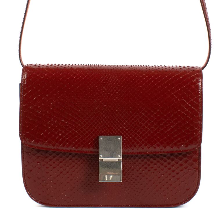 Celine box bag red hotsell