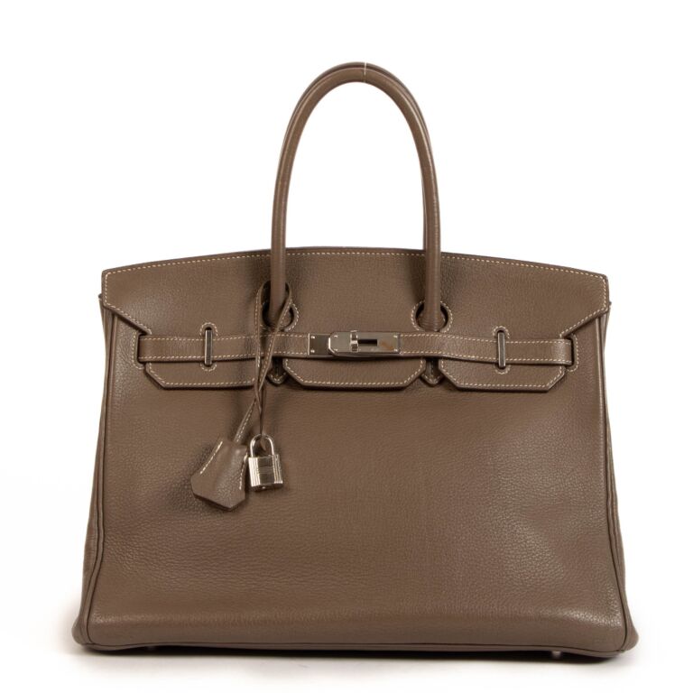 Herm s Birkin 35 Togo Etoupe PHW Labellov Buy and Sell