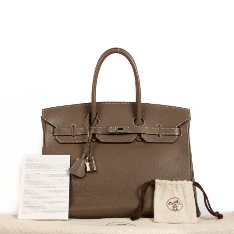 Herm s Birkin 35 Togo Etoupe PHW Labellov Buy and Sell