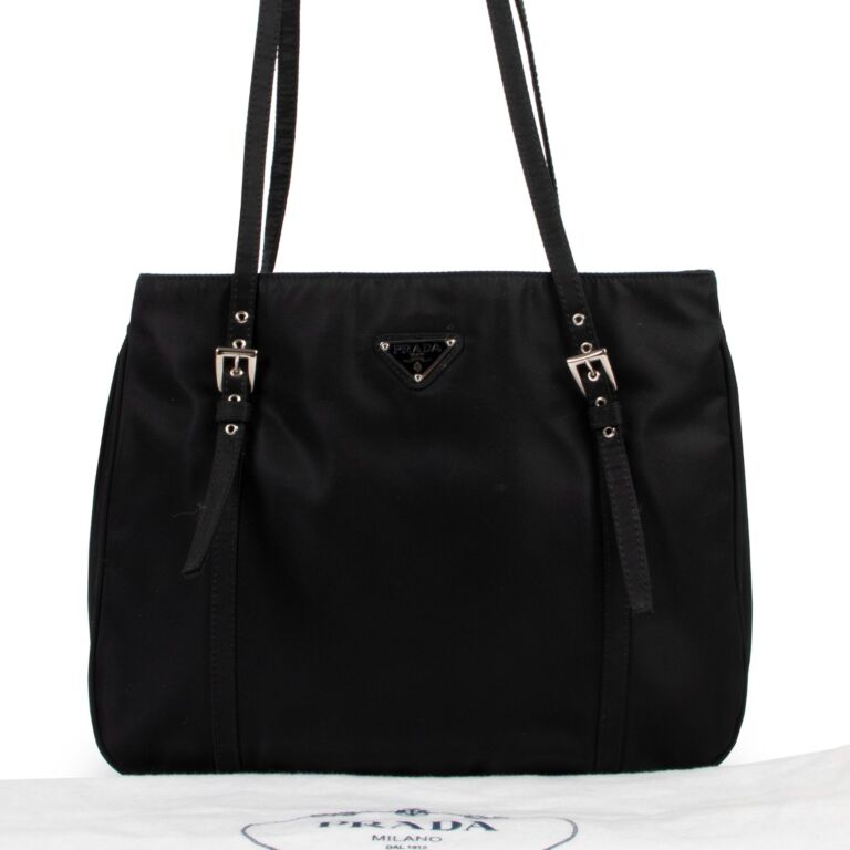 Prada Black Nylon Long Strap Shoulder Bag Labellov Buy and
