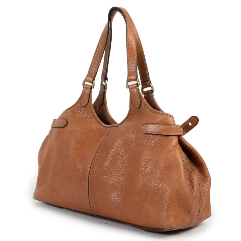 【関税&送料込】Mulberry Leathershoulder Bag With Logo Mulberry Leather Shoulder Bag Auth Brown Medium Women Italy